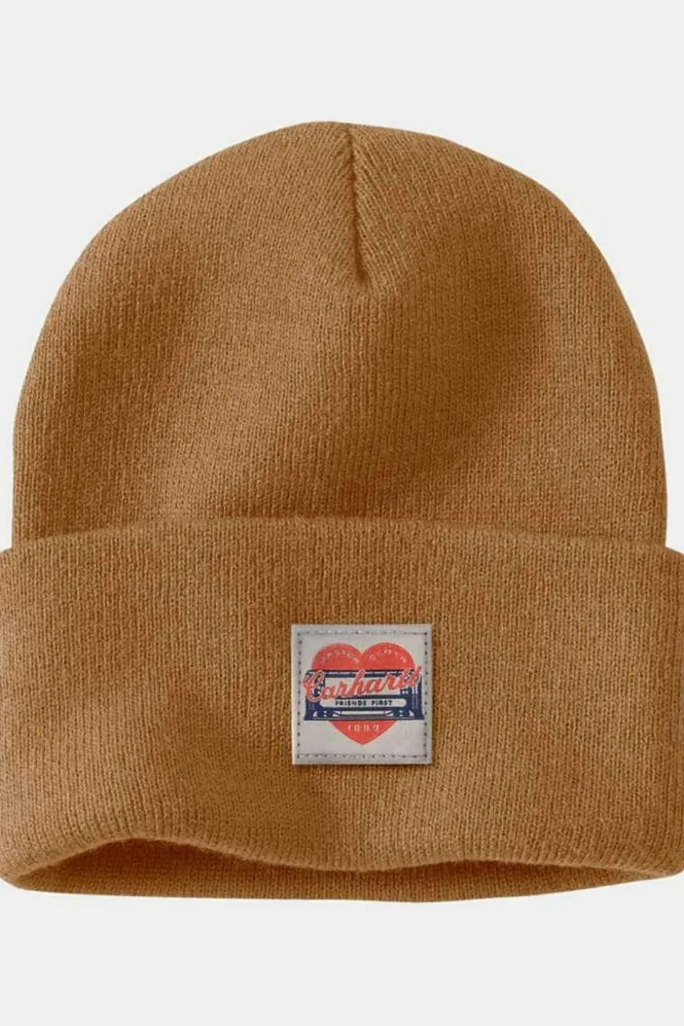Bonnet Knit Heart Patch Beanie