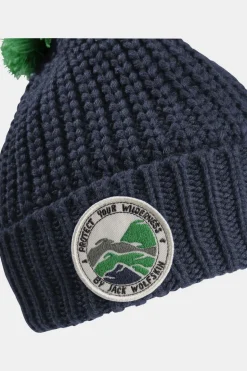Bonnet Pompom Badge Beanie K