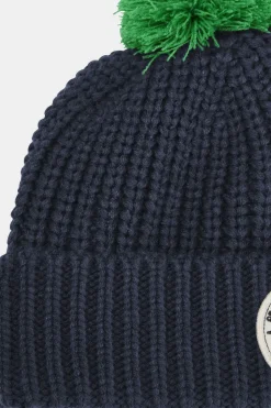 Bonnet Pompom Badge Beanie K