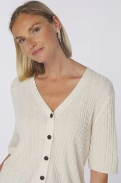 Cardigan Rib Shortsleeve