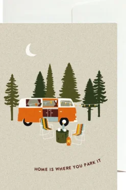 Carte De Voeux Greeting Card Home Is Where You Park It