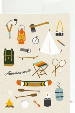 Carte De Voeux Greeting Card Adventure Accessories