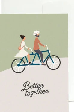 Carte De Voeux Greeting Card Better Together Tandem
