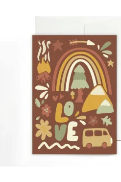 Carte De Voeux Greeting Card 70Ies Love
