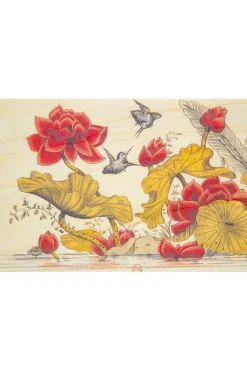 Carte De Voeux Postcard Bnf Ornements Colibris