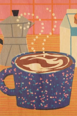 Carte De Voeux Postcard Cappuccino