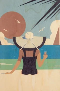 Carte De Voeux Postcard Dreams Sunbathing