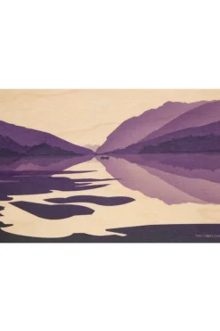 Carte De Voeux Postcard Purple Landscape
