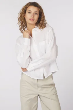 Chemise Boxy Shape Chest Pocket Long Sleeve Sol