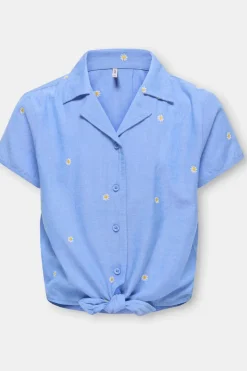 Chemise Kogmalou Ss Emb Knot Shirt Wvn