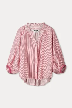 Chemise Seersucker Red White