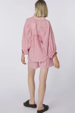Chemise Seersucker Red White