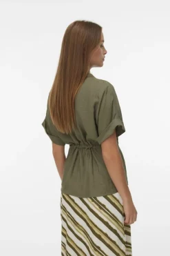Chemise Vmjanelle S/S Utility Shirt Wvn Btq