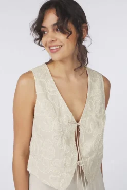 Chemise Vmmillia Sl Embroidery Waistcoat