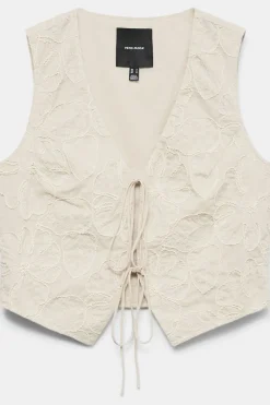 Chemise Vmmillia Sl Embroidery Waistcoat