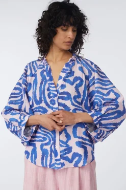 Chemise Waves Pink Linen
