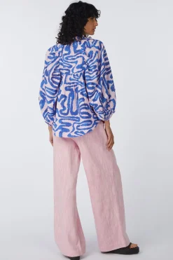 Chemise Waves Pink Linen