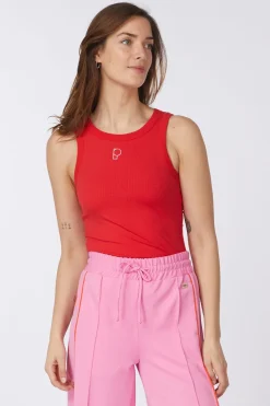 Débardeur Rib Bloom Red