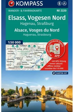 Elzas - Vogezen Noord 2220 GPS r/v 2-Set kompass