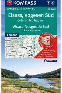 Elzas / Vogezen Zuid 2222 GPS r/v 2-Set kompass