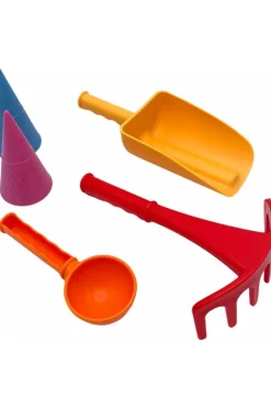 Jouet Schi 7In1 Sand Toys Folding Bucket Set Blue