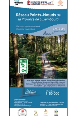 Livre Provincie Luxemburg - Zuid Fietsknooppuntenkaart