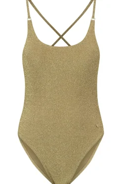 Maillot De Bain 308A Gold Glitter