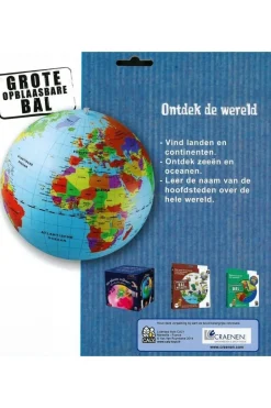 Opblaasbare wereldbol 50 cm politiek maxi