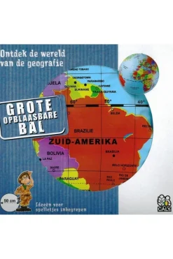 Opblaasbare wereldbol 50 cm politiek maxi
