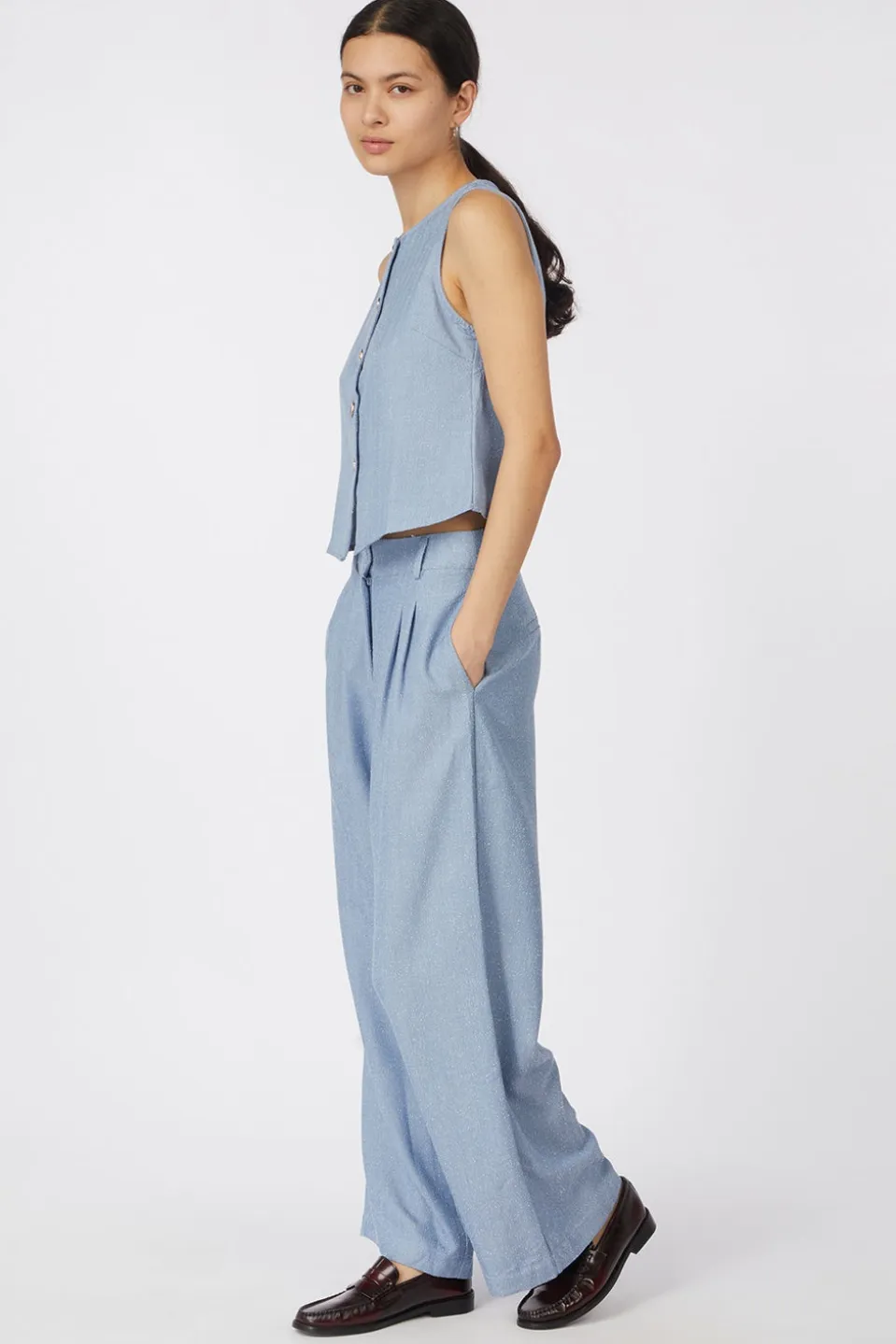 Pantalon Vmkira Hw Wide Pant Wvn Exp