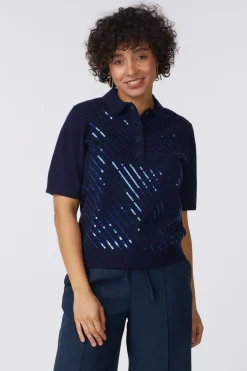 Pull Sequins Night Blue