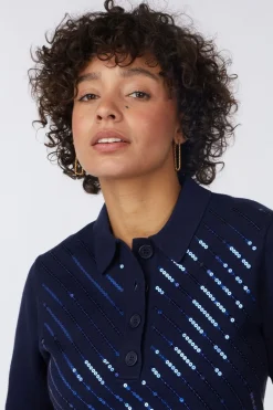 Pull Sequins Night Blue