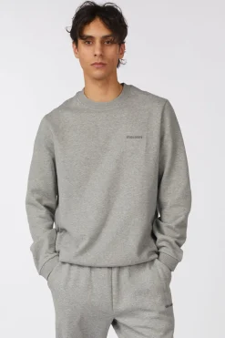 Pull Logo Brushback Crew Neck