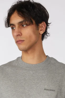 Pull Logo Brushback Crew Neck
