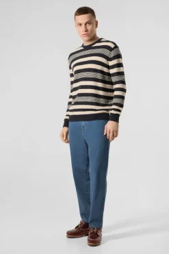 Pull Striped Crewneck Knit Bouclé
