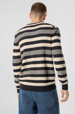 Pull Striped Crewneck Knit Bouclé