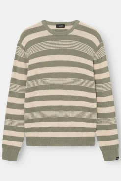 Pull Striped Crewneck Knit Bouclé