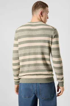 Pull Striped Crewneck Knit Bouclé