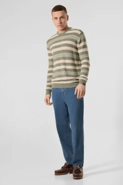 Pull Striped Crewneck Knit Bouclé