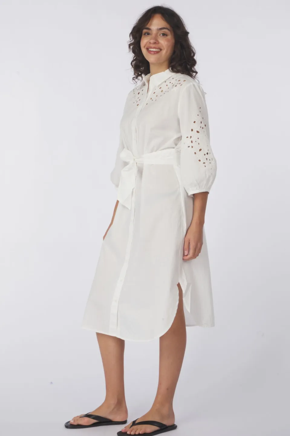 Robe Vmkeira 3/4 Shirt Calf Dress Wvn Btq Be