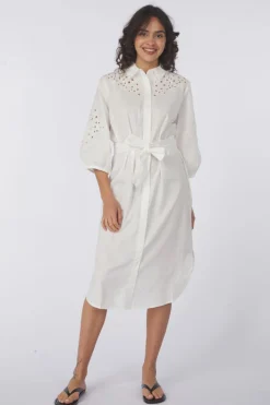 Robe Vmkeira 3/4 Shirt Calf Dress Wvn Btq Be