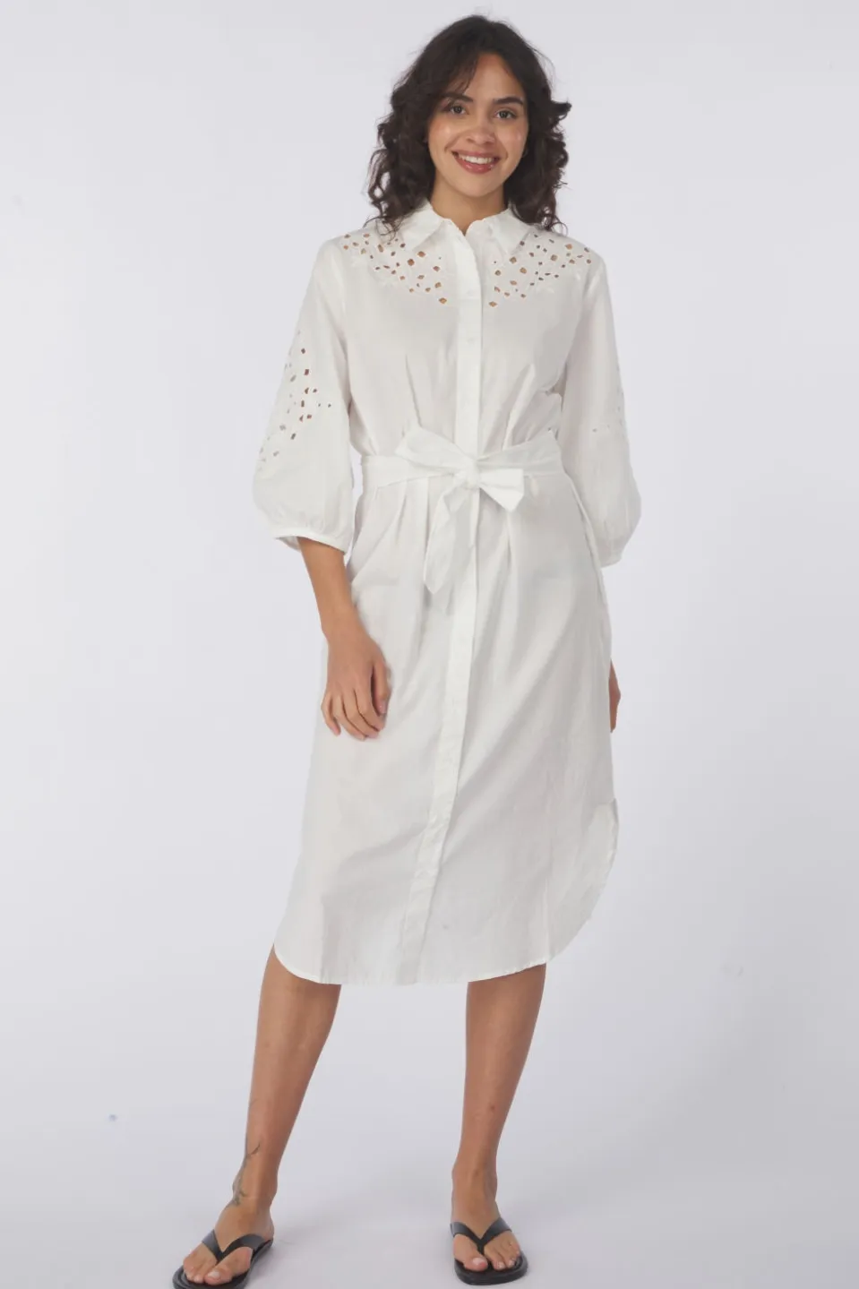 Robe Vmkeira 3/4 Shirt Calf Dress Wvn Btq Be