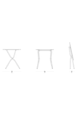 Table De Camping Balcony II Metal 70X70