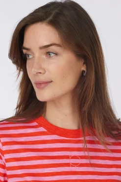 T-Shirt Stripe Orange Pink