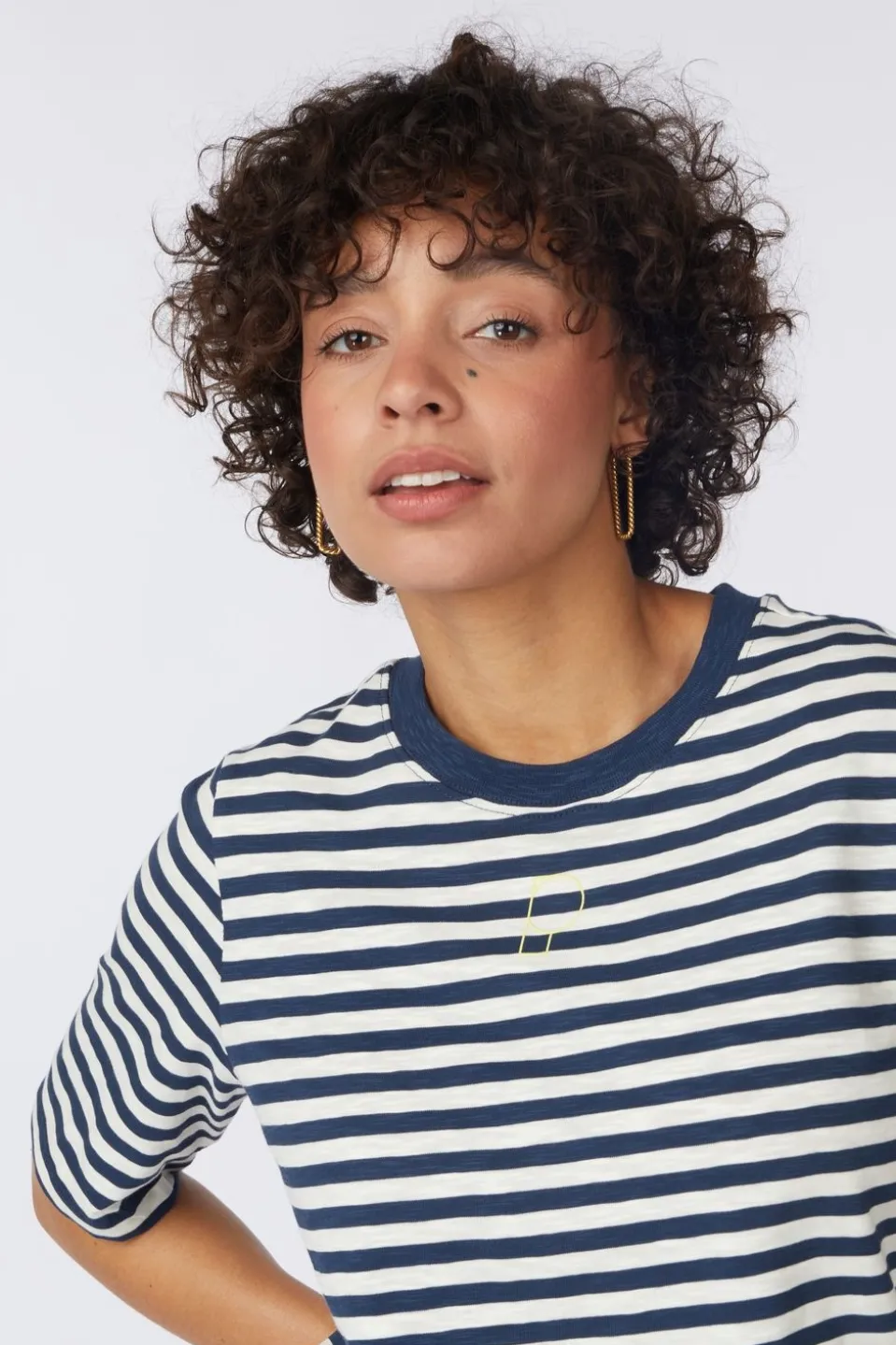 T-Shirt Striped Blue White