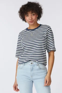 T-Shirt Striped Blue White