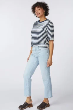 T-Shirt Striped Blue White