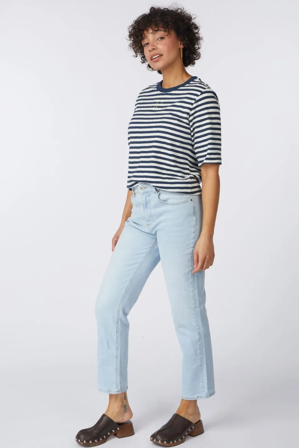 T-Shirt Striped Blue White