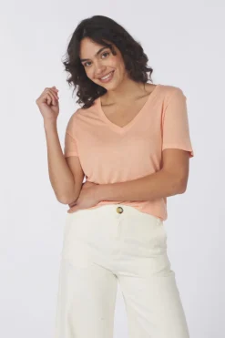 T-Shirt V-Neck Marsy Linen